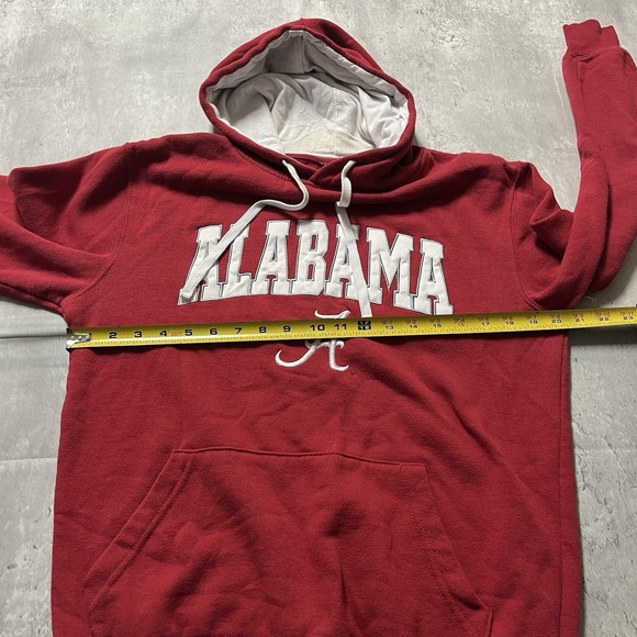 Alabama Crimson Tide Hoodie Sweatshirt Men Small Red Colosseum Pockets Spellout - Picture 6 of 11